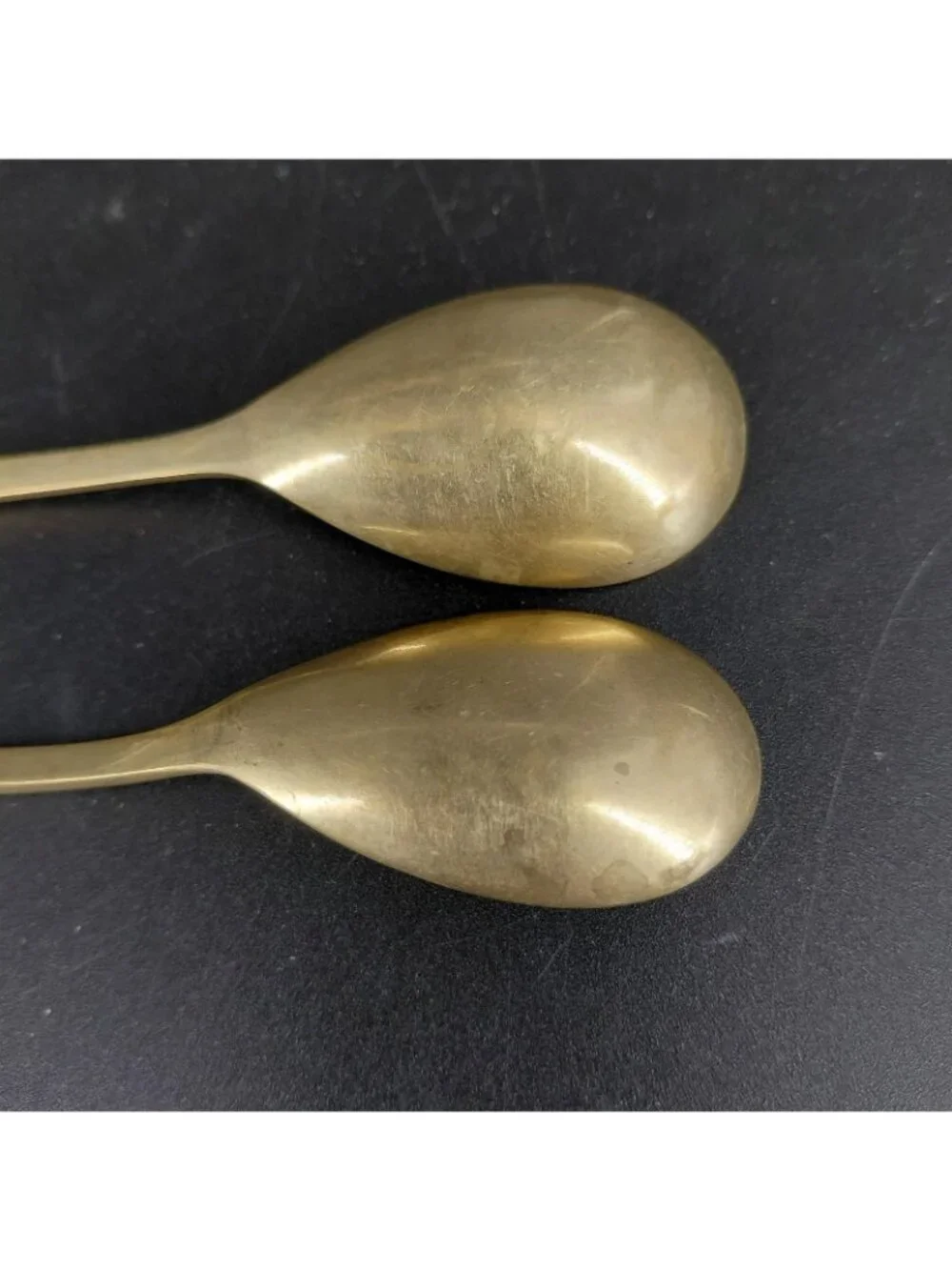 Dirigold Regal Long Handle Spoon Set 2 Dirilyte Alloy Satin Ice Tea Coffee Cream